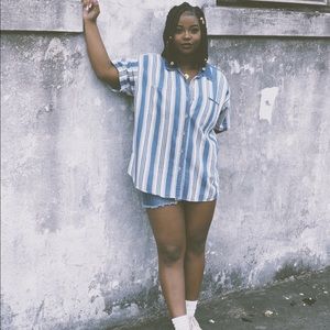 Vintage denim stripe shirt